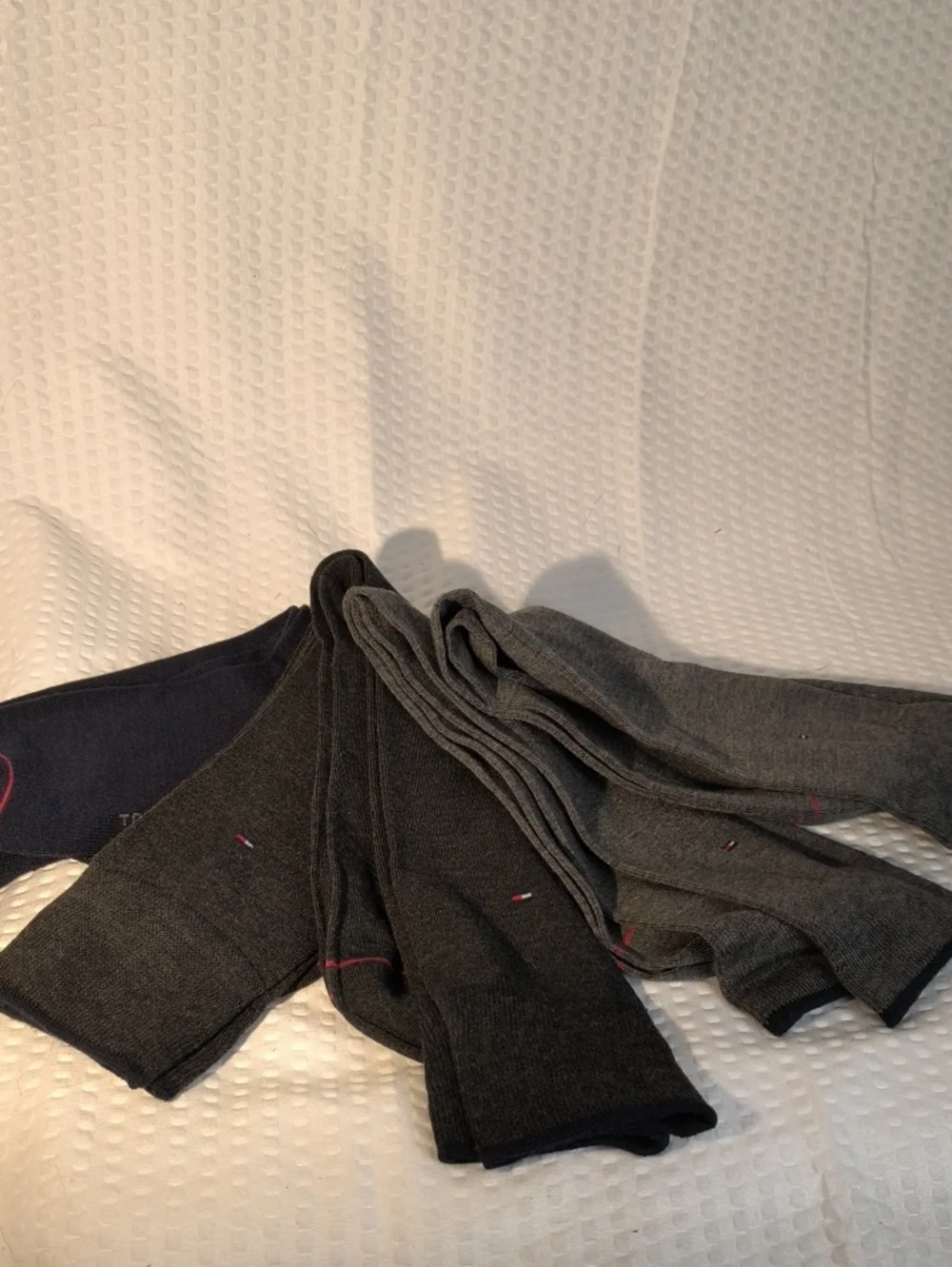 Tommy Hilfiger Men's Crew Socks - Dark Gray Multi-Pack 5 Pairs